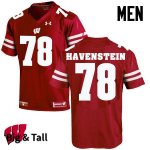 Men's Wisconsin Badgers NCAA #78 Robert Havenstein Red Authentic Under Armour Big & Tall Stitched College Football Jersey NG31G32FL